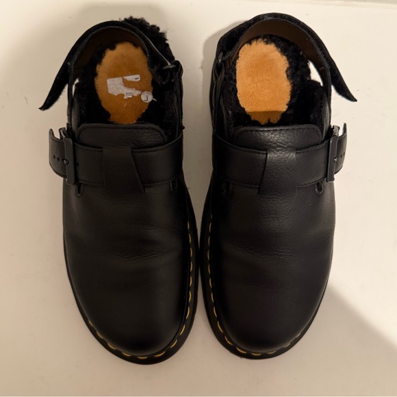 Dr. Martens Docs Jorge II Ambassador Black Faux Fur Lined Slingback Mules US 9 - Picture 5 of 12